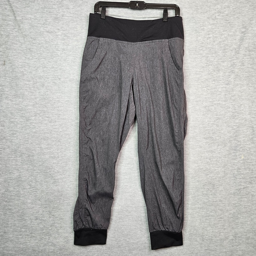 Prana Nemesis Knicker Womens Size M Gray Heathered Crop Joggers Yoga Pants - Picture 1 of 8